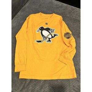 Reebok Kris Letang Pittsburgh Penguins Small T Shirt Jersey - Yellow - Large